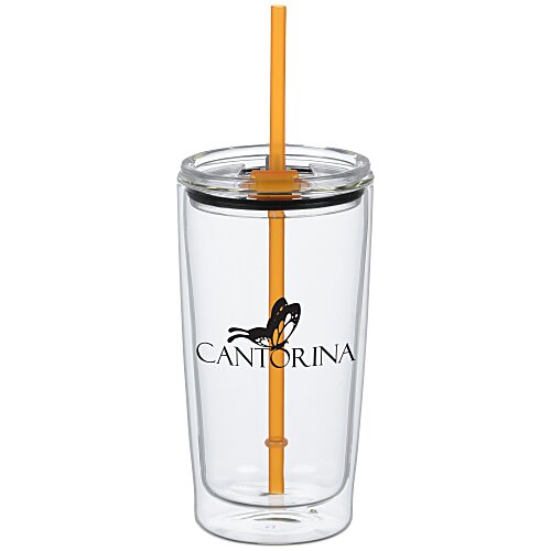 Glass Tumbler with Straw - 20 oz. Main Image