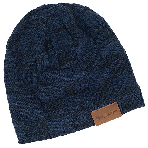 Fuzzy Lined Heather Knit Beanie Main Image