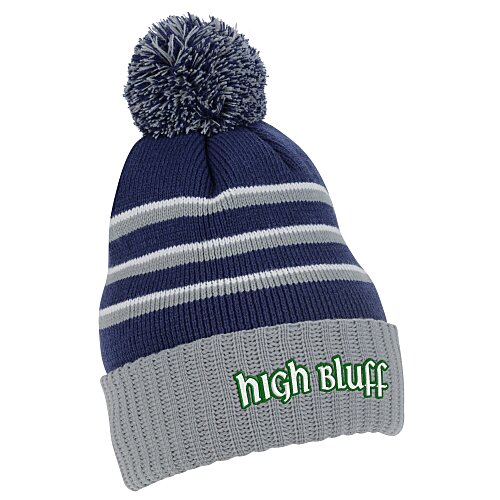 Richardson Stripe Pom Toque with Cuff Main Image