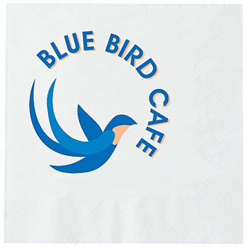 Luncheon Napkin - 3-ply -  White - Full Colour Main Image