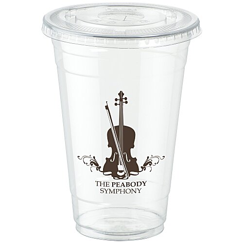 Clear Soft Plastic Cup with Lid - 20 oz. Main Image