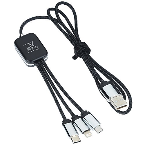 SCX Zander Light-Up Logo Charging Cable Main Image