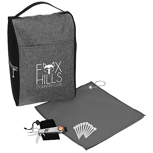 Heathered Shoe Bag Golf Kit Main Image