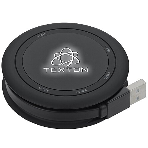 SCX Light-Up Logo Wireless Charger and Hub - Closeout Main Image