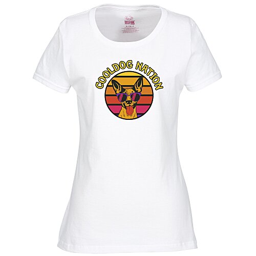Fruit of the Loom HD T-Shirt - Ladies' - Full Colour - White Main Image