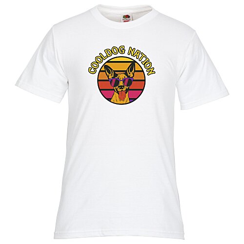 Fruit of the Loom HD T-Shirt - Full Colour - White Main Image