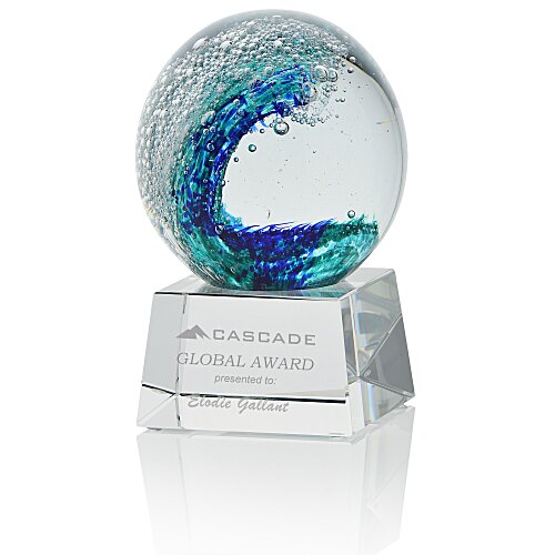 Surfside Art Glass Award - Clear Base Main Image