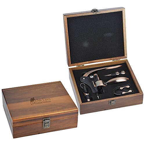 Graze Wood and Metal Wine Set Main Image