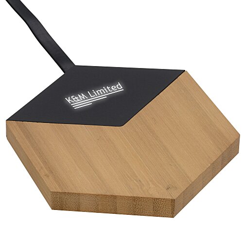 SCX Bamboo Light-Up Logo Hexa Wireless Charger Main Image