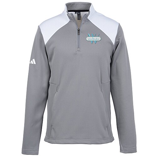 adidas Textured Mixed Media 1/4-Zip Pullover - Men's Main Image