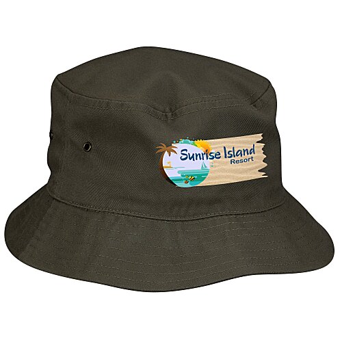 Brushed Cotton Twill Bucket Hat - Full Colour Main Image