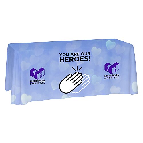 Laser Edge Open-Back Table Throw - 6 feet - Full Colour Main Image
