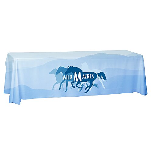 Laser Edge Open-Back Table Throw - 8 feet - Full Colour Main Image