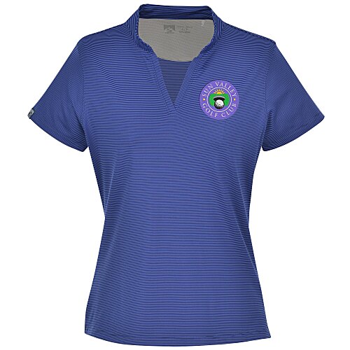 Storm Creek Optimist Stripe Interlock Y-Neck Polo - Ladies' Main Image