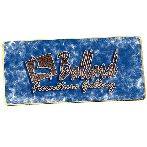 Metal Name Badge - Rectangle - 1 1/2 inches x 3 inches - Magnetic Back Main Image