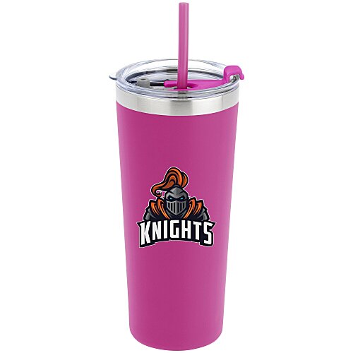 Colma Vacuum Tumbler with Straw - 22 oz - Colours - Full Colour Main Image