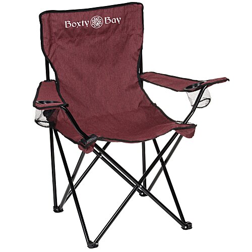 Heathered Folding Chair with Carrying Bag- Closeout Colours Main Image