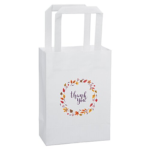 Flat Handle Full Colour Paper Bag - 8-1/4" x 6" Main Image
