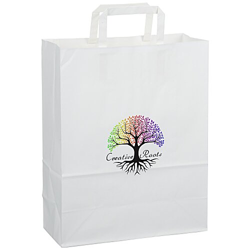 Flat Handle Full Colour Paper Bag - 13 inches x 10 inches Main Image