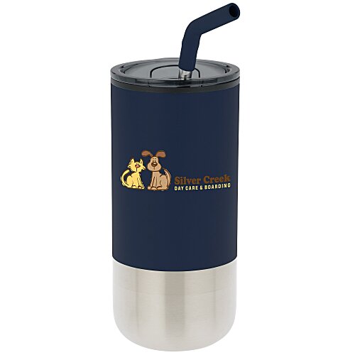 Lagom Tumbler with Stainless Straw - 16 oz - Full Colour Main Image