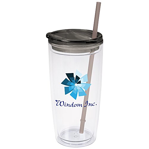 Flurry Tumbler with Straw - 20 oz - Full Colour Main Image