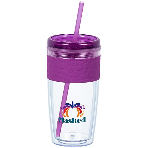 Refresh Pebble Tumbler with Straw - 16 oz - Full Colour Main Image