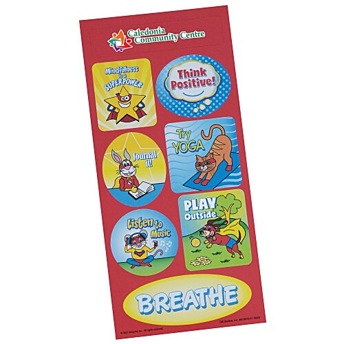 Super Kid Sticker Sheet - Superhero Mindfulness Main Image