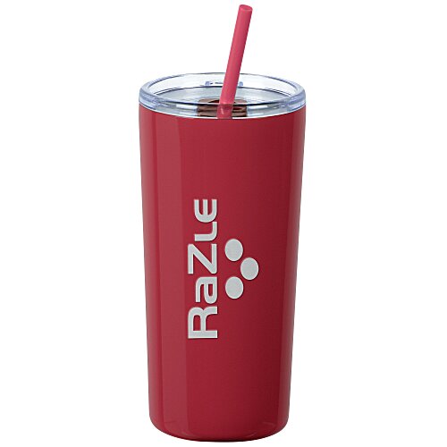 Refresh Baylos Vacuum Tumbler with Straw - 20 oz - Laser Engraved Main Image