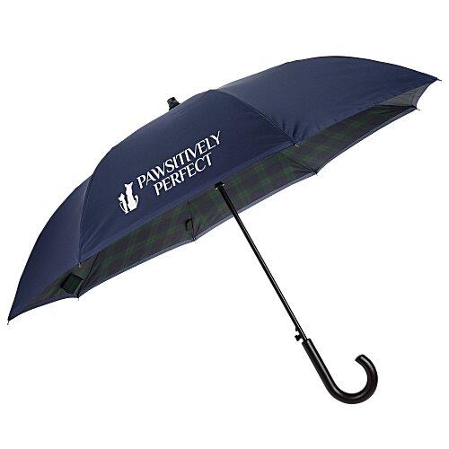 Shed Rain® UnbelievaBrella Crook Handle Auto Open Fashion Print Umbrella - 48" Arc- Closeout Main Image