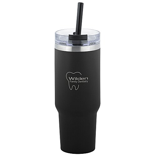 Charger Vacuum Tumbler - 40 oz - Laser Engraved Main Image