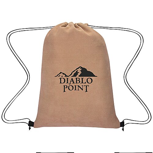 Posh Herringbone Drawstring Bag- Closeout Main Image