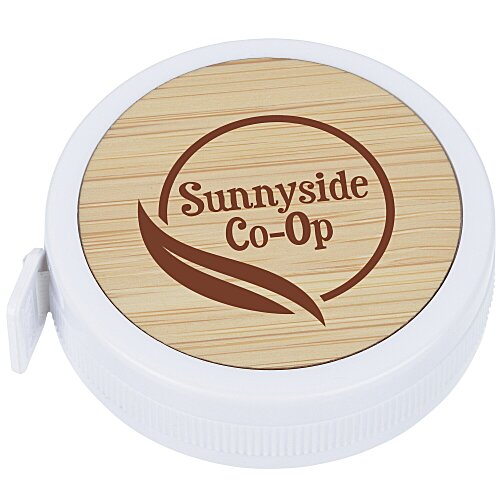 Round Bamboo Accent Tape Measure Main Image