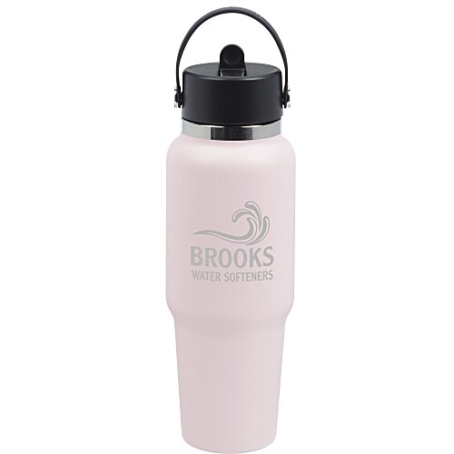 Hydro Flask Wide Mouth Travel Bottle with Flex Straw Cap - 32 oz - Laser Engraved Main Image