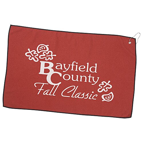 Waffle Knit Golf Towel - 16" x 26" Main Image