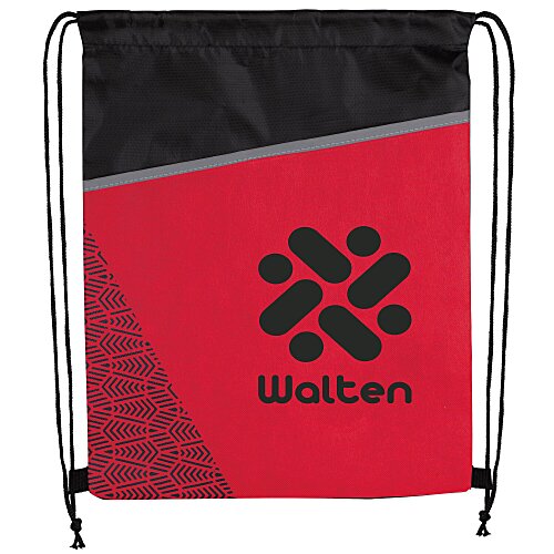 Footprints Drawstring Backpack - Closeout Main Image