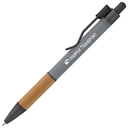 Manoa Ballpoint Pen with Bamboo Grip- Laser Engraved - Closeout Main Image