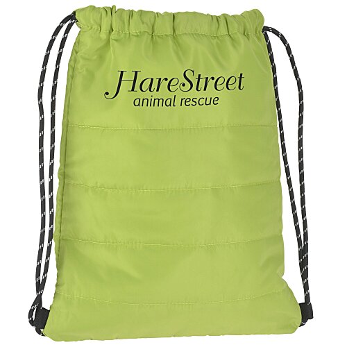 Puffy Quilted Drawstring Bag - Closeout Main Image