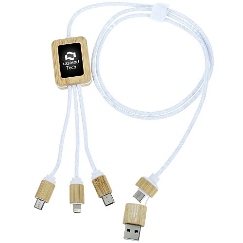 SCX Light-Up Logo Bamboo Charging Cable Main Image