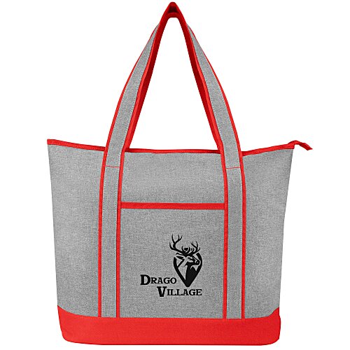 Harborside Heathered Cooler Tote Bag - Closeout Main Image
