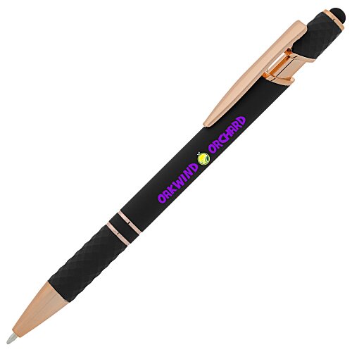 Rita Soft Touch Facet Stylus Metal Pen - Full Colour Main Image