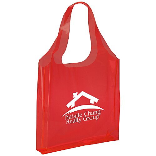 Tinted Translucent Shopping Tote - Closeout Main Image
