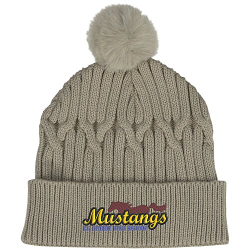 Traverse Cable Knit Pom Beanie Main Image