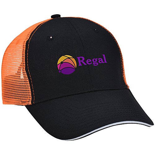 Roadster Sandwich Bill Trucker Cap - Full Colour Main Image
