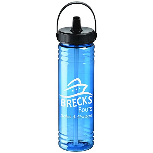 Halcyon Water Bottle with Folding Flip Straw Lid - 24 oz. Main Image