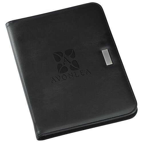 Metropolis Zippered Padfolio - Debossed Main Image
