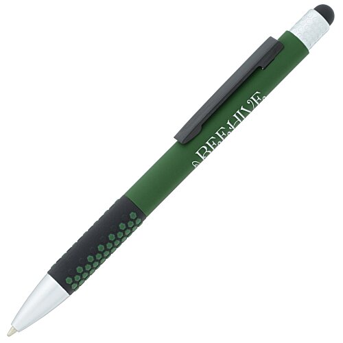 Honeycomb Soft Touch Stylus Metal Pen - Closeout Colours Main Image