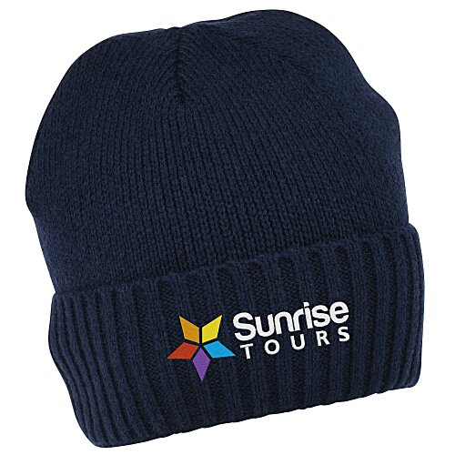 Riley Ribbed Cuff Knit Beanie Main Image