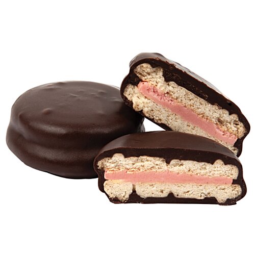 Additional Image 3 - a chocolate cookie with pink filling