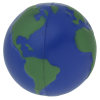 a blue and green globe