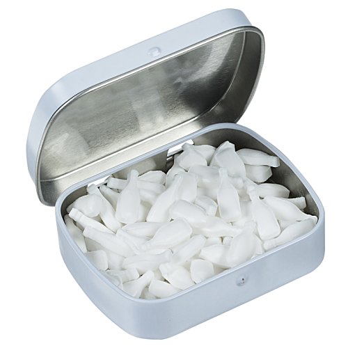 Additional Image 1 - a small metal box with white objects inside